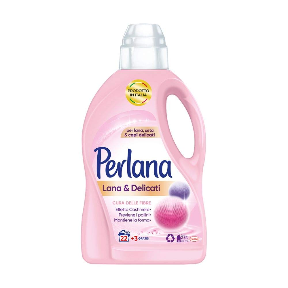 8 x PERLANA Mano&Lav.Liquido Lana Regolare Rosa 22+3 Lav.1500 Ml