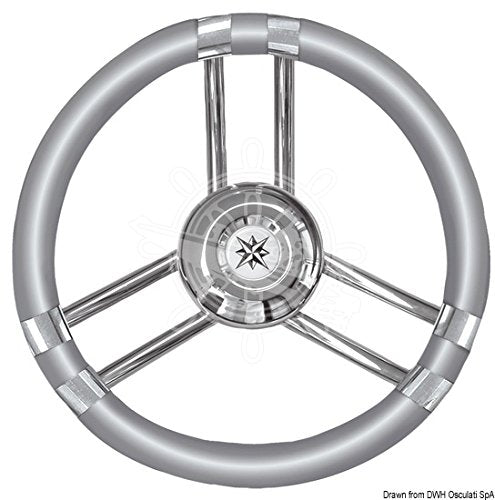 OSCULATI Volante C Inox/Grigio 350 mm