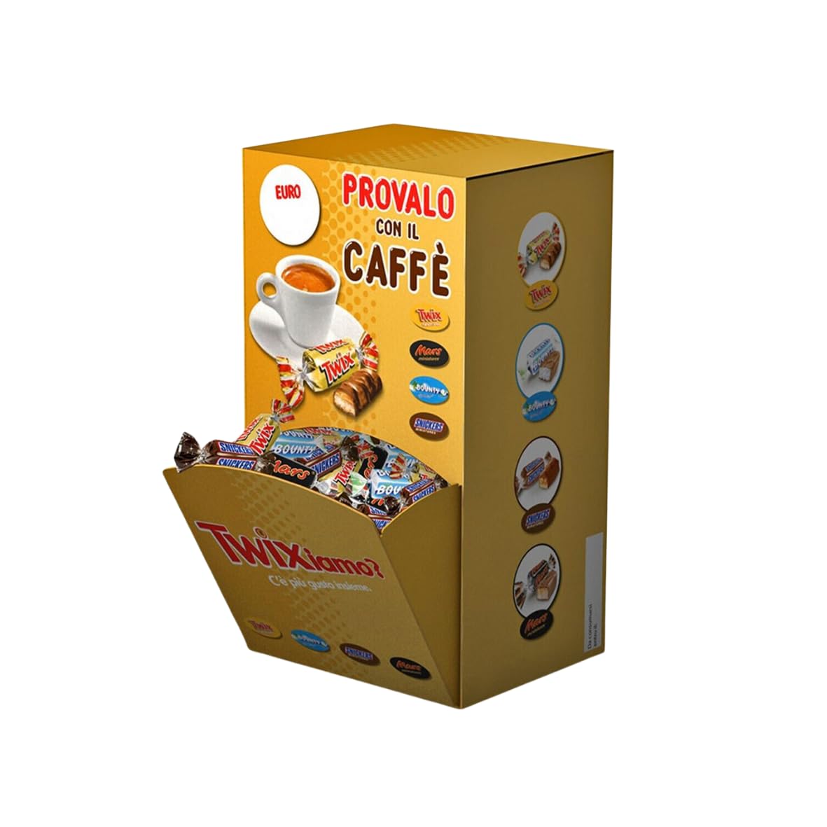 Espositore Mini Snack Twixiamo Linea Twix Mars Miniatures Assortiti Mix 1 Kg