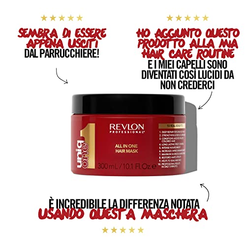 UniqOne Mask, 300 ml, Repairing Hair Treatment, Hair Mask for Deep Repair & Incredible Shine Treatment Moisturises without Weighting With Anti-Frizz Effect