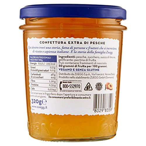 Zuegg, Confettura Extra di Pesche, 320g