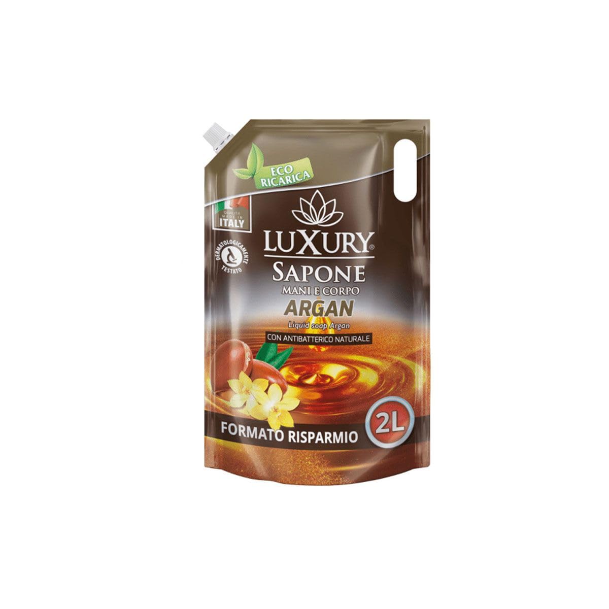Luxury Sapone Liquido Argan 2000ml, 2000ml