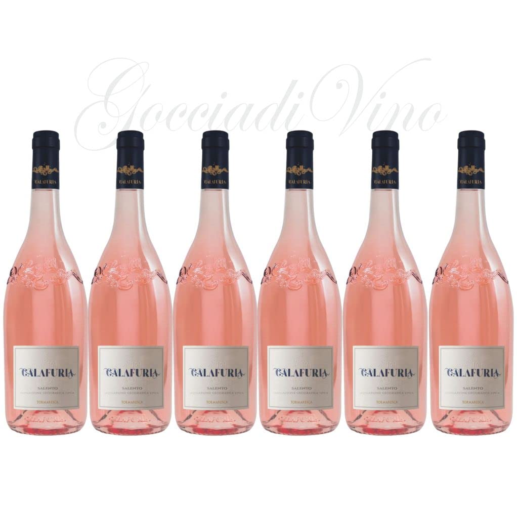 Scatola da 6 bottiglie Calafuria negramaro rosato Tormaresca Matchesi Antinori cl 75