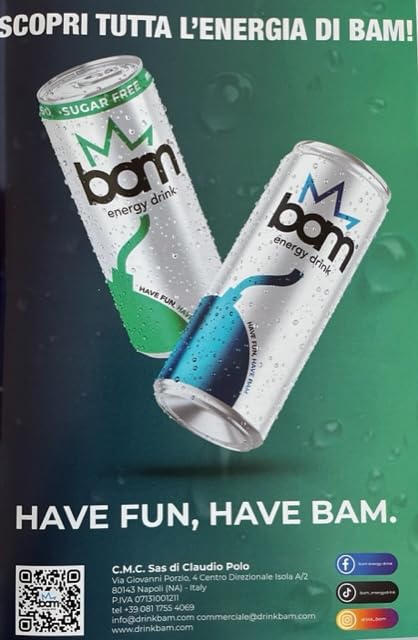 Bam Energy drink; Energy Drinks; Drink pack; Lattine; Drink 24; Energy drink pack;Frizzante; Analcolica; Feste; Serate;Divertimento