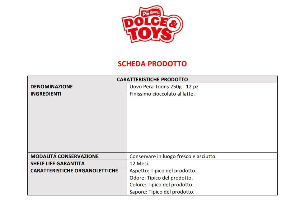 UOVO DI PASQUA 2025 Più Buono linea Dolce e Toys (BRAW-L STAR-S) 250g MAXI FORMATO