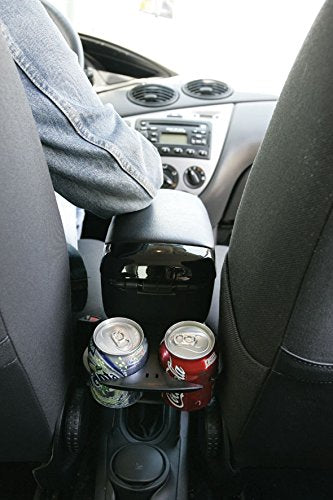 Bottari Bracciolo Portaoggetti e Portabevande per Auto, Fissaggio Semplice, Nero