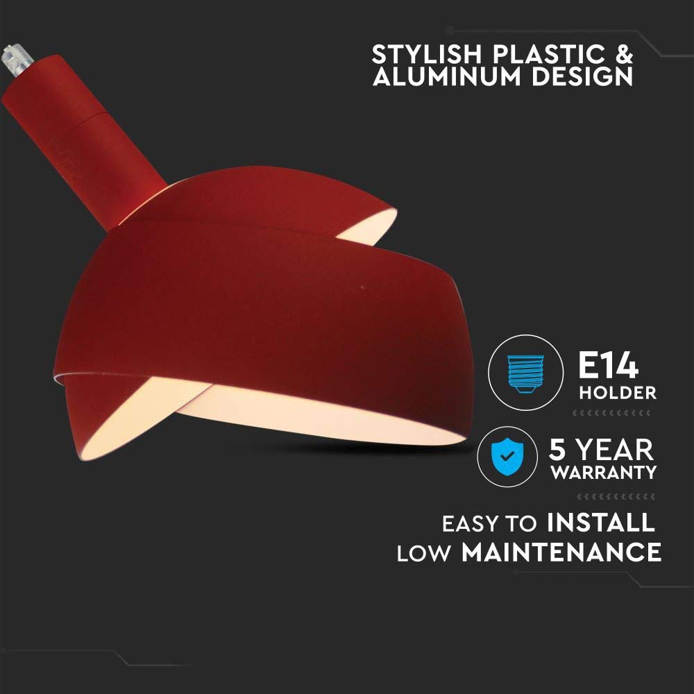 V-TAC Lampadario Sospensione, Rosso