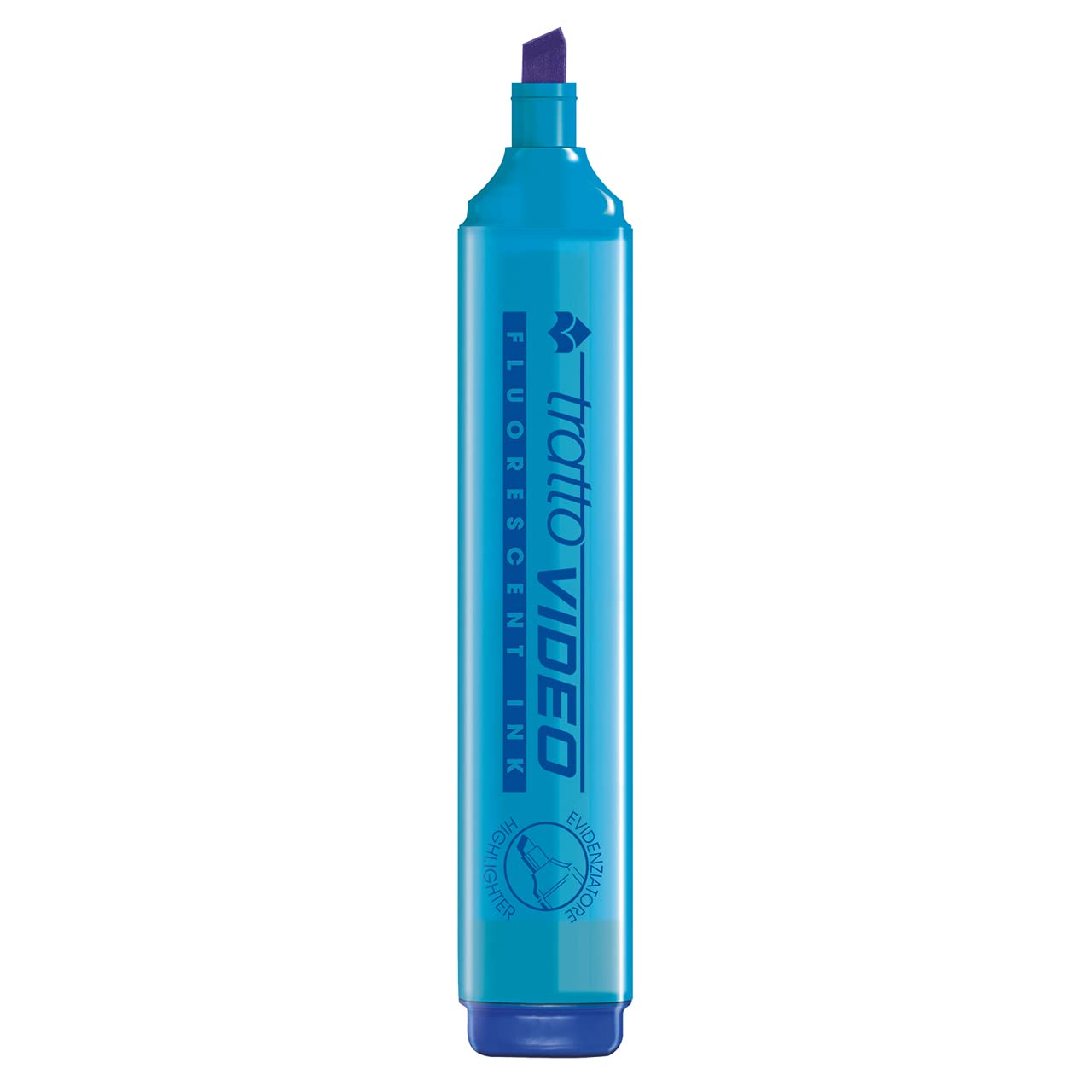Tratto 830205 Evidenziatore Tratto Video, 1-5 mm, Confezione 12, Azzurro