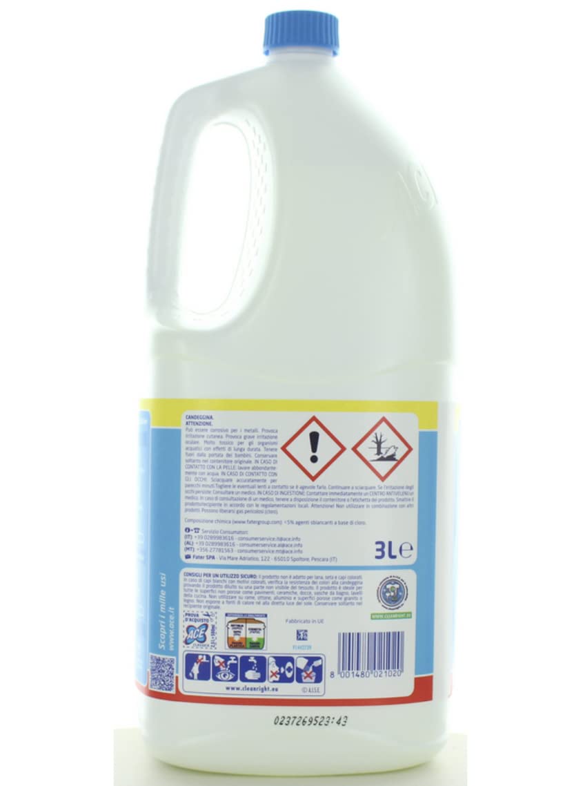 6 x ACE Candeggina Classica Regolare Liquida 3 Litri 3000 ML