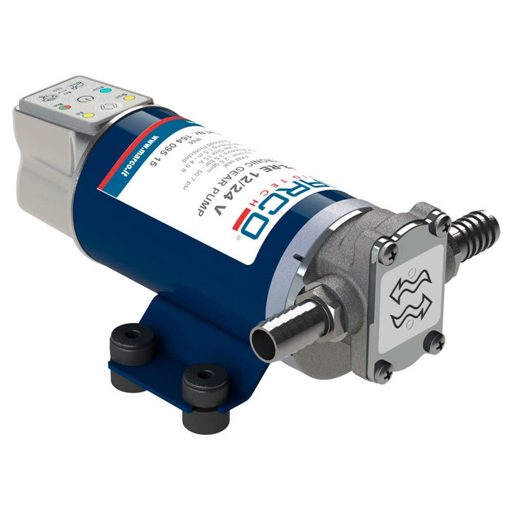 Pompa Acqua Olio GASOLIO Elettronica Regolabile e Reversibile Made Italy 12V-24V 10Lt.Minuto UP8-RE