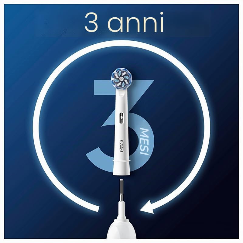 Oral-B Pro Sensitive Clean, 8 testine di ricambio per spazzolino elettrico, pulizia delicata dei denti, setole innovative a forma di X, accessorio originale Oral-B, Made in Germany