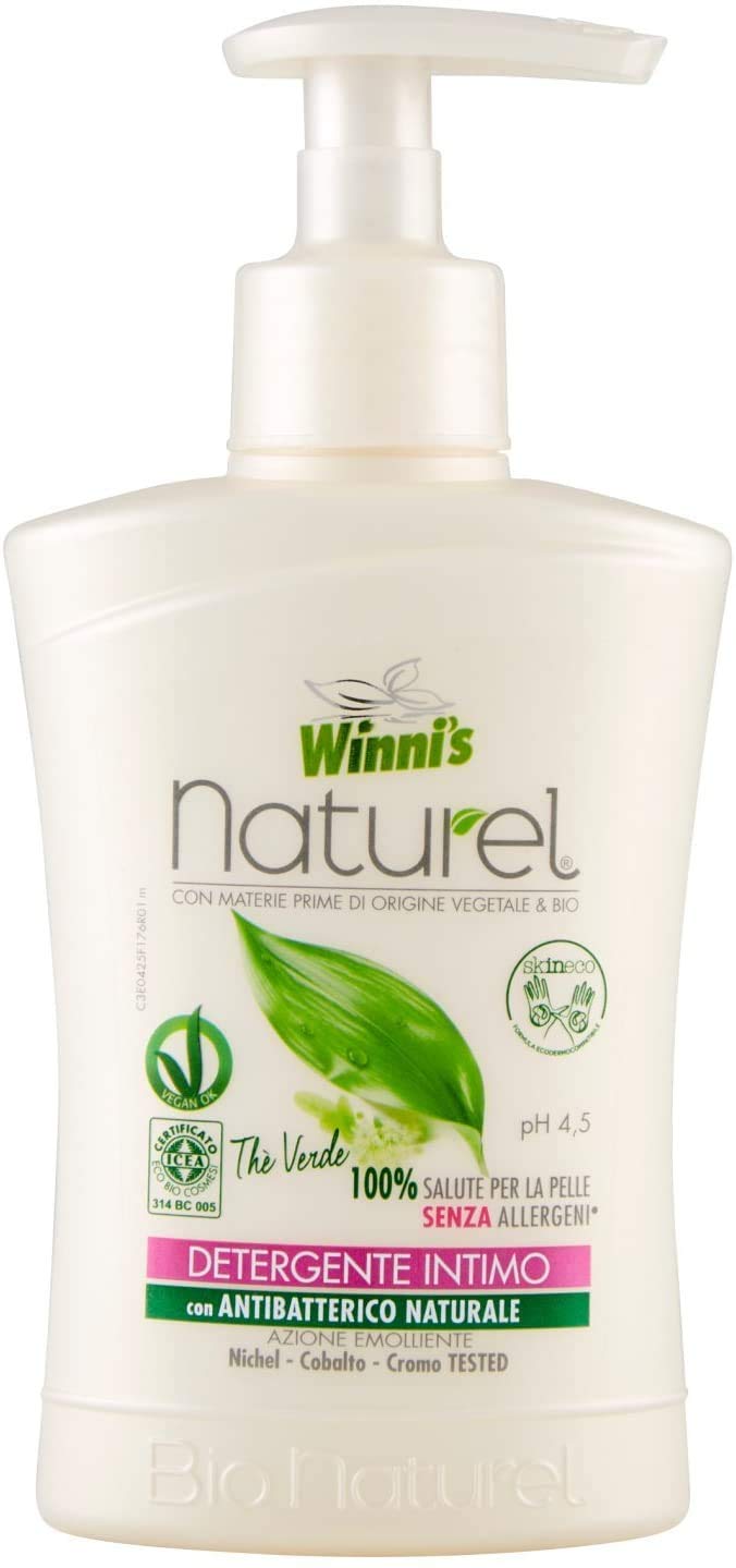 6 X Winni S Tè Verde Naturel Bio Tè Verde Tea Intimo Sapone Lozione Per Lavaggio 250 ML
