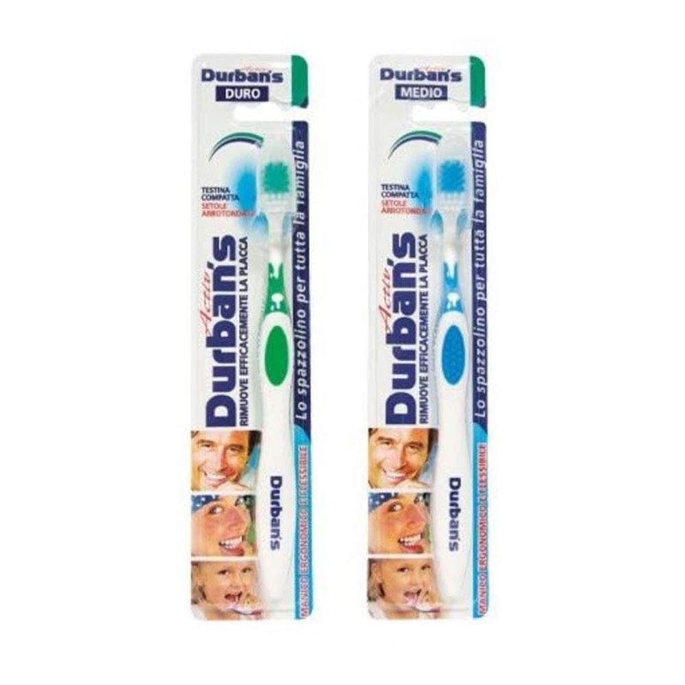 spazzolino da denti activ setole medie arrotondate e testina compatta