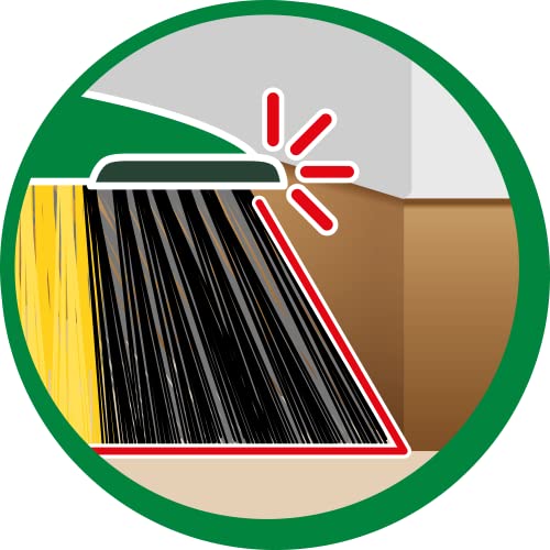 Spontex Eco Green Scopa Indoor, per interni in materiali riciclati al 100%, con manico telescopico, 2 diversi tipi di setole, 19800209