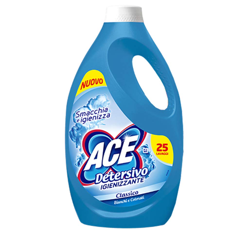 ACE+ 145496 Detersivo Liquido Classico, Igienizzante 3 x 25 Lavaggi