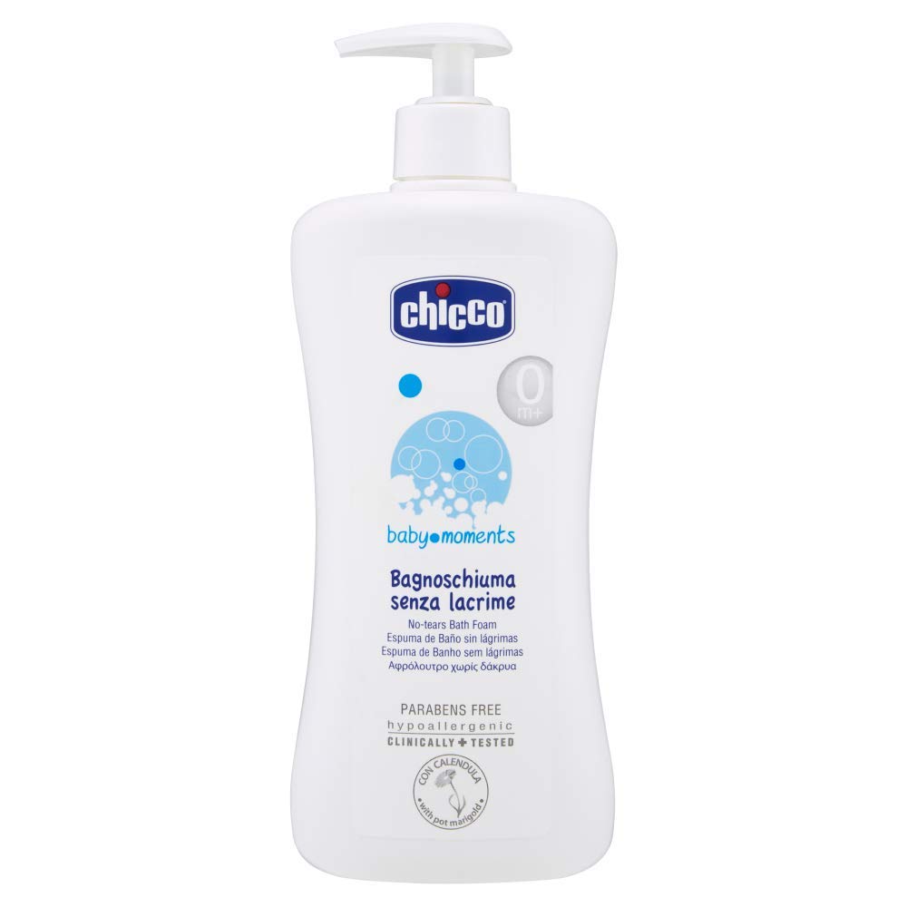 Chicco Baby moments, shampoo da 500 ml, senza lacrime, detergente per capelli per bambini