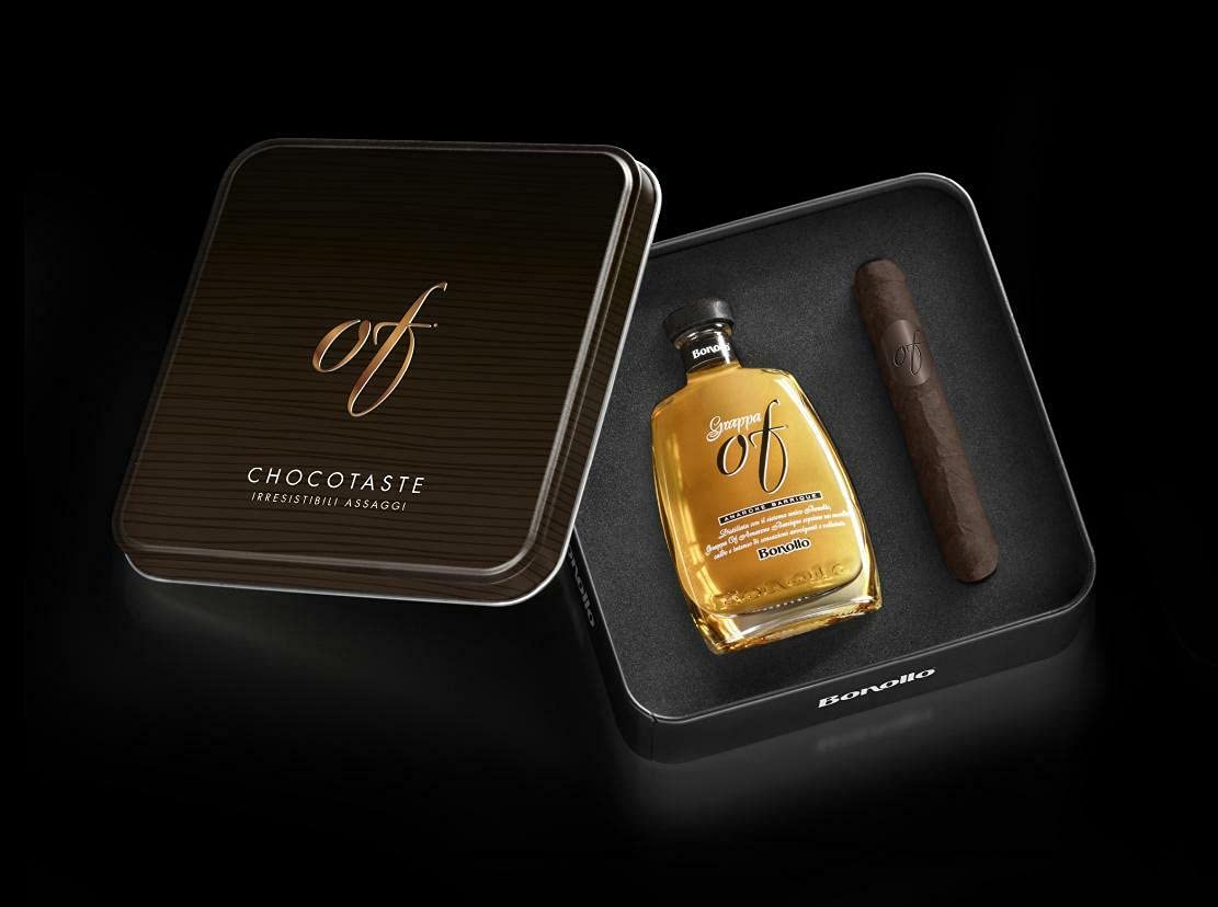 BONOLLO CHOCOTASTE OF GRAPPA AMARONE 5 CL CON SIGARO DI GIOCCOLATO
