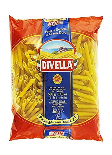 DIVELLA PASTA DI SEMOLA DI GRANO DURO PENNE MEZZANI RIGATE 23 GR 500 X 24