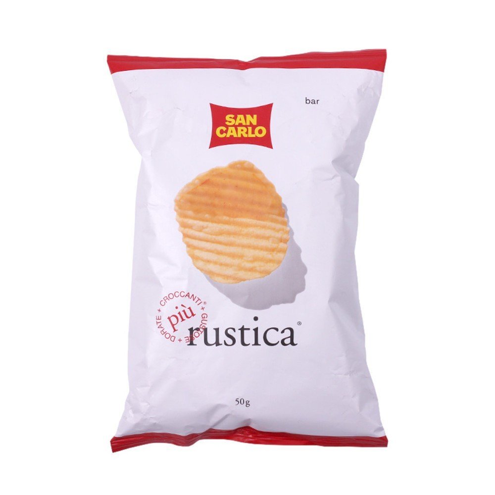 PATATINE SAN CARLO RUSTICA - Confezioni da 50 GR - 10 confezioni