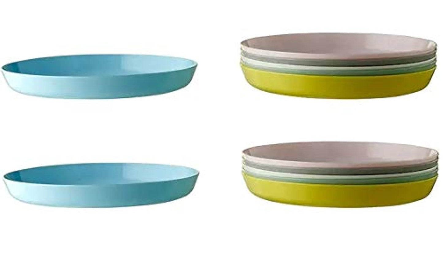 Ikea Piatti in plastica, adatti al microonde, confezione da 12, multicolore