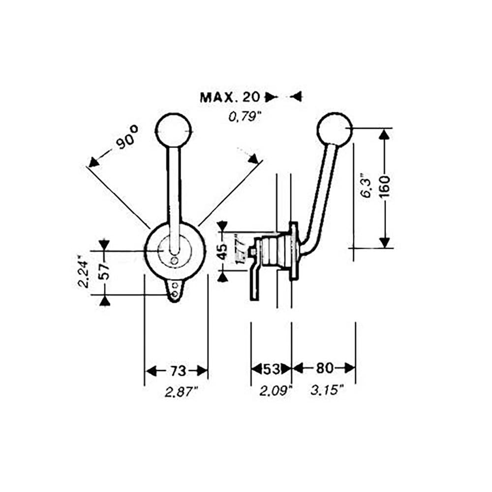 Ultraflex - Comando B35 A Leva Singola