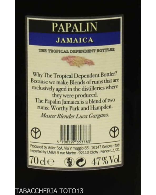 Rum Papalin Jamaica 2021 7 Years Old 47% 70cl Edizione Limitata