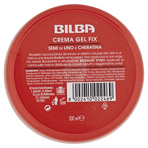 Bilba Crema Gel Fix Semi di Lino e Cristalli Liquidi - 6 Confezioni da 100 ml - Totale: 600 ml
