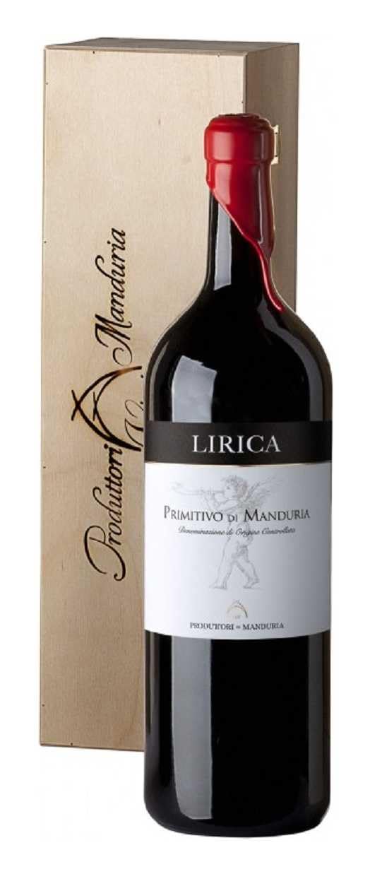 Doppio Magnum 3 Litri Primitivo di Manduria "Lirica" DOC in Cassa Legno