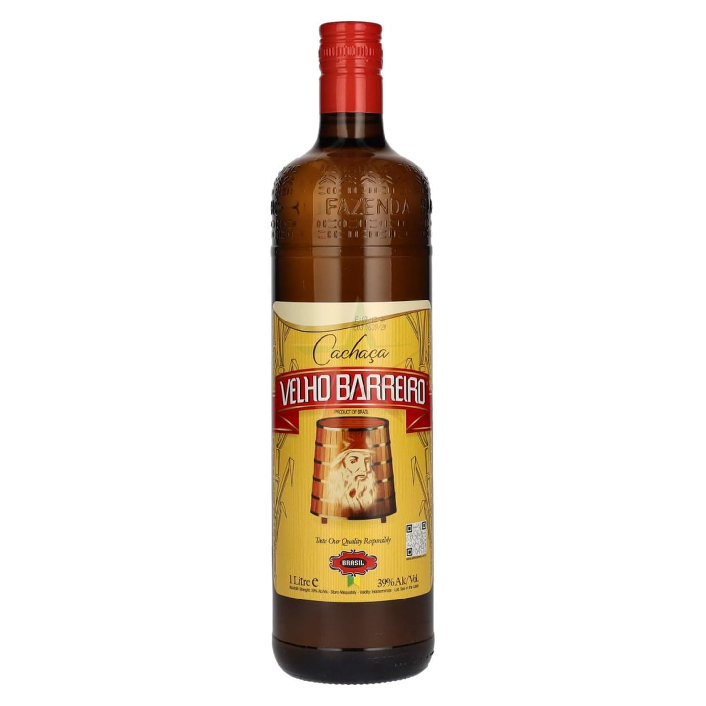 Velho Barreiro Cachaça 39,00% 1,00 Liter