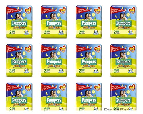 12 Confezioni Pannolini neonato misura 2 Pampers Sole e Luna taglia Mini bimbi