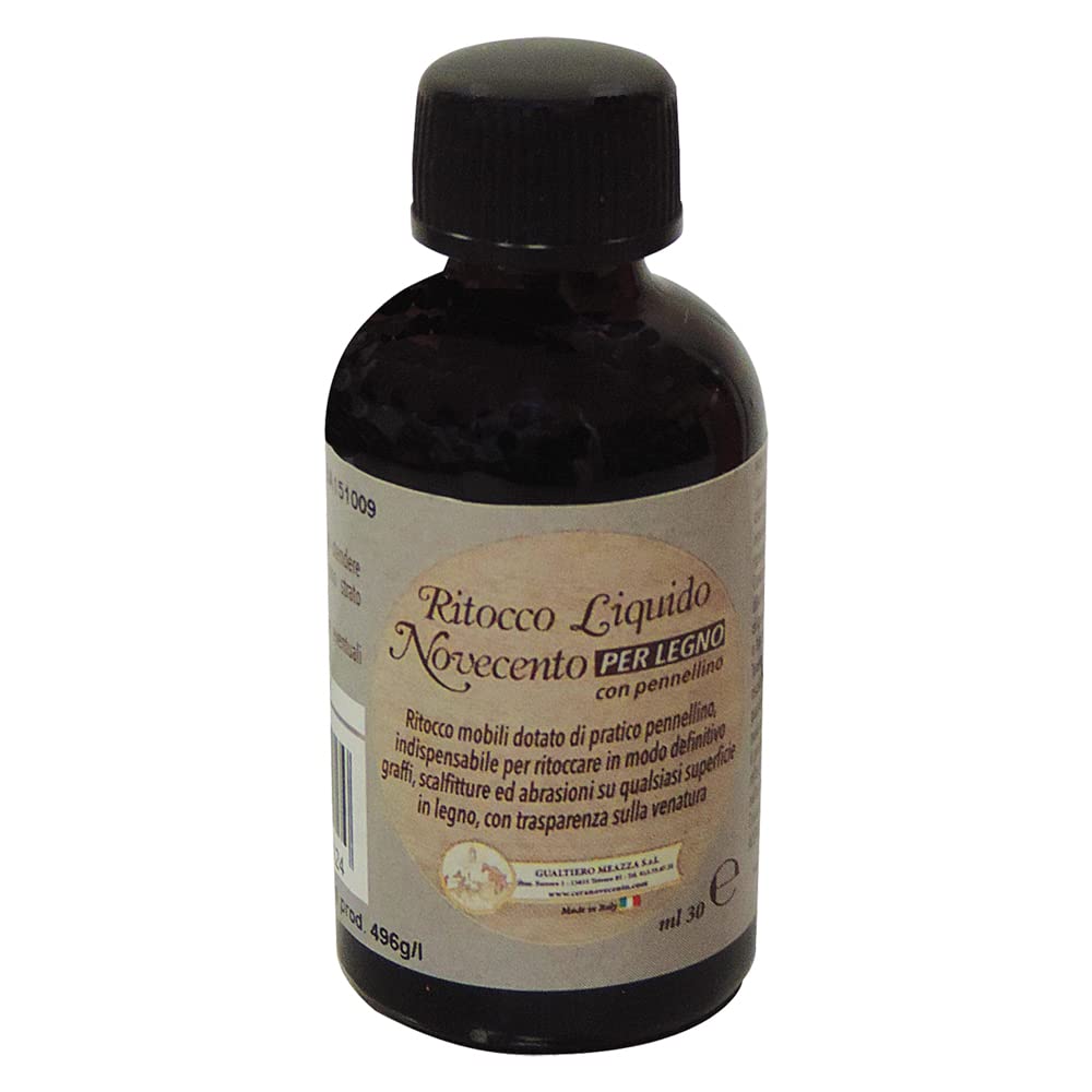 Cera Novecento 9239 Ritocco Mobili Liquido con Pennellino, Mogano, 30 ml
