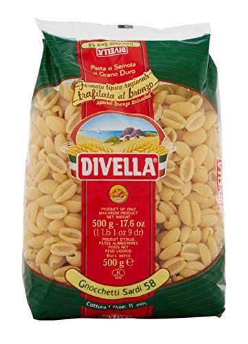 DIVELLA PASTA DI SEMOLA DI GRANO DURO GNOCCHETTI SARDI 58 GR 500 X 24
