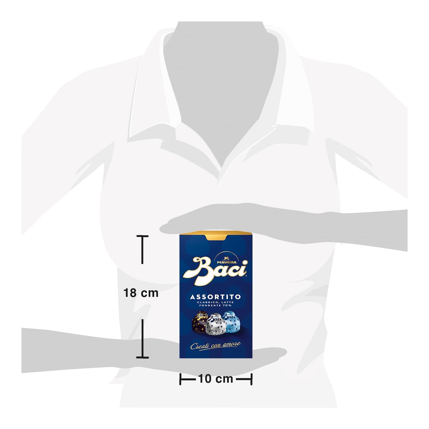 BACI PERUGINA Assortito Cioccolatini ripieni al Gianduia, Scatola 200g