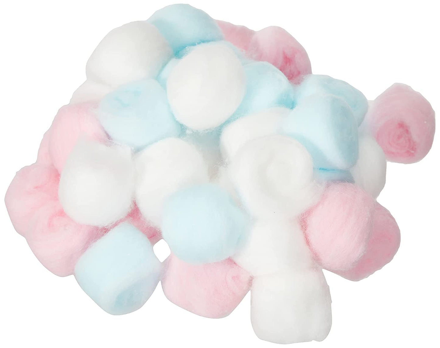 Palline di cotone cosmetico colorato, 100% cotone, morbide e assorbenti, 80 pezzi (40 x 2)