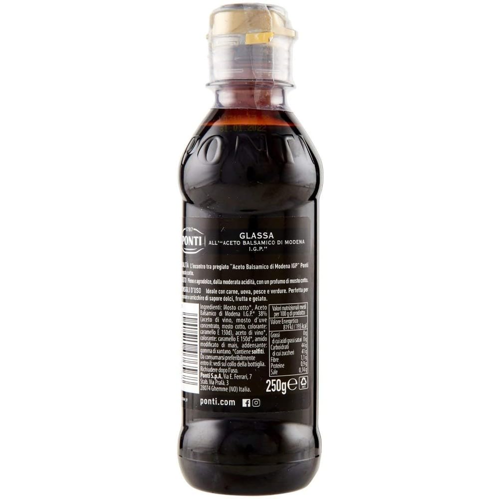 3x Ponti Glassa Gastronomica 'Balsamic Cream', 200 ml