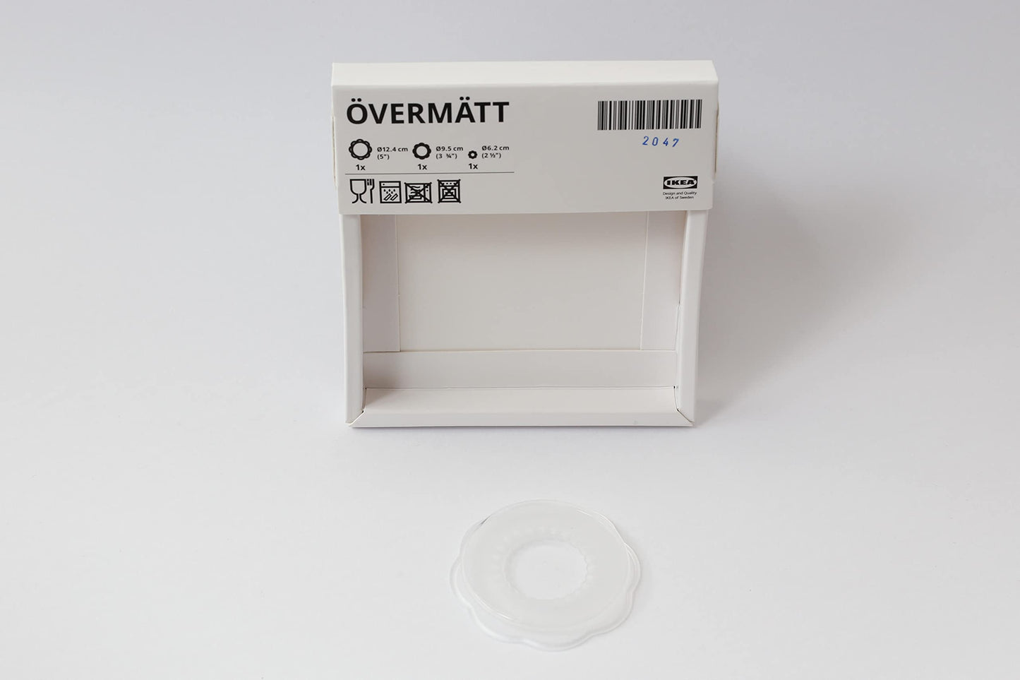 Ikea OVERMATT - Set di 3 coperchi per alimenti in silicone, multicolore