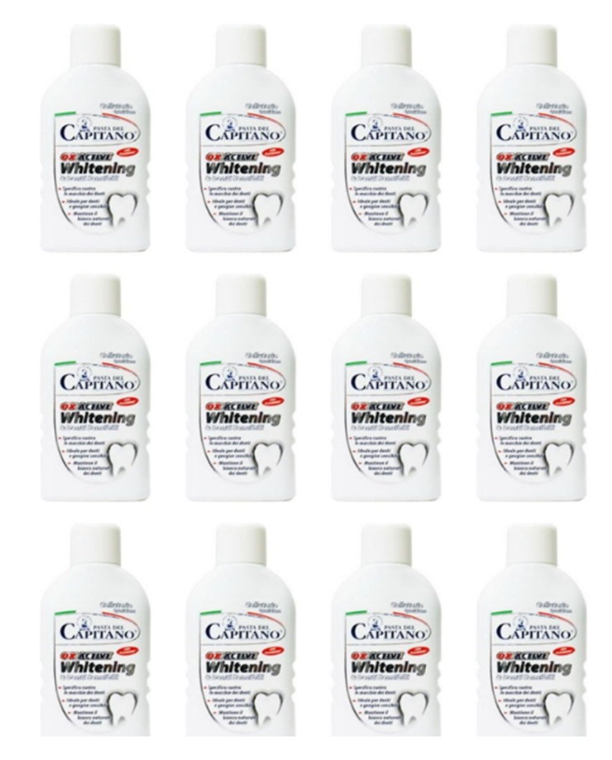 12 X Pasta del Capitano COLLUTTORIO OX-ACTIVE WHITENING sbiancante collutorio