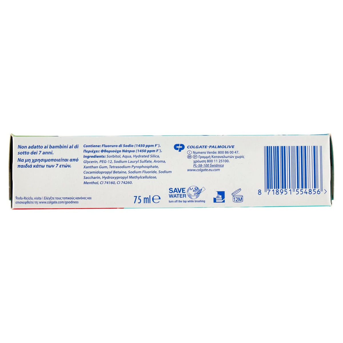 Colgate Dentifricio Sbiancante Max White Cristalli Bianchi, 75ml