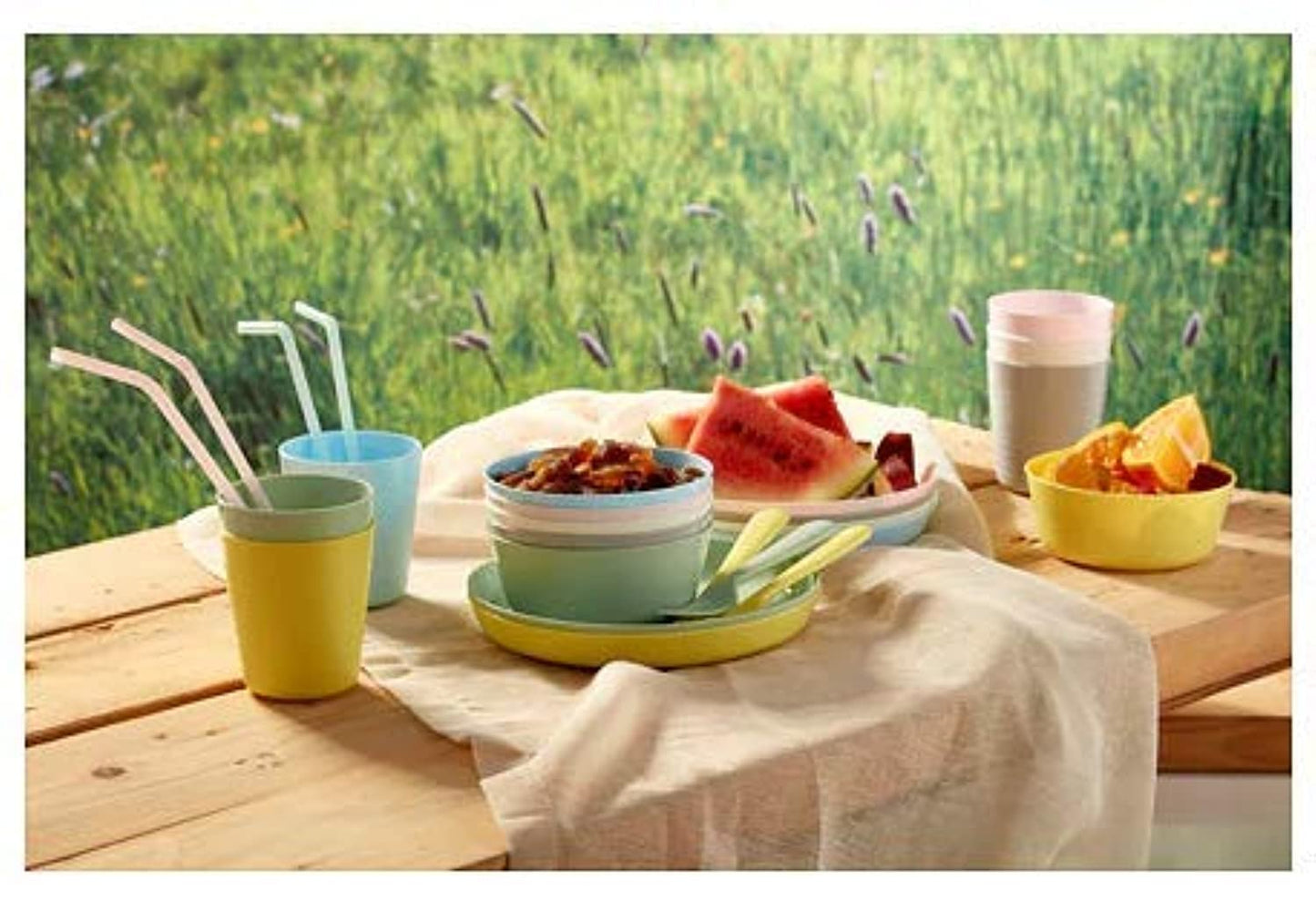 Ikea Piatti in plastica, adatti al microonde, confezione da 12, multicolore
