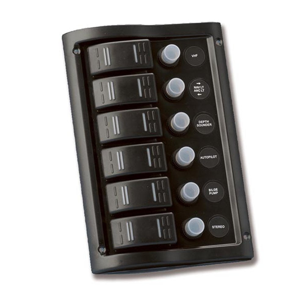 PANNELLO STAGNO 6 INTERRUTTORI 190x130 MM