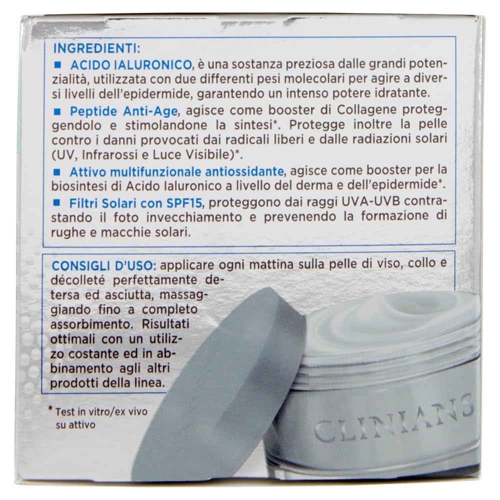 CLINIANS | Intense A Lifting Rughe Trattamento Giorno, Antirughe, Dermatologicamente Testato, Made in Italy, 50 ml
