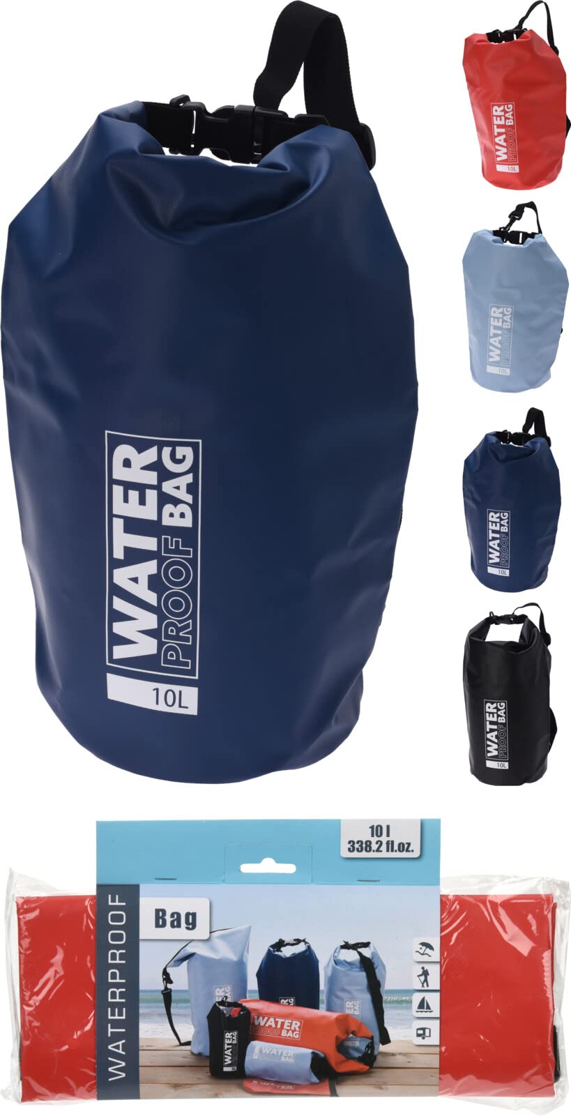 Redcliffs Borsa impermeabile unisex, azzurro, 10 litri