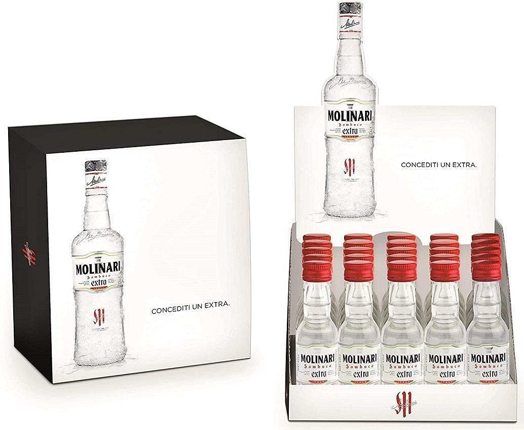 MOLINARI LIQUORE 25 BOTTIGLIETTE MIGNON MINIATURE 3 CL