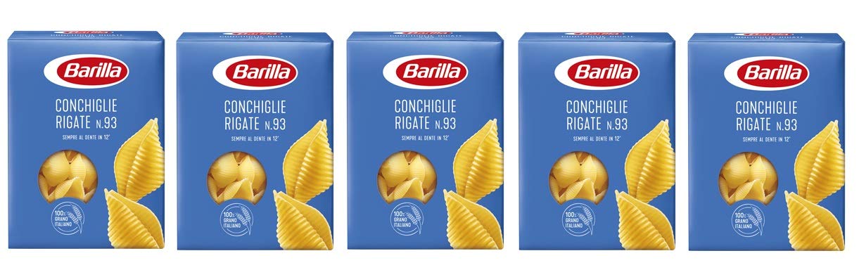 Barilla 5X Conchiglie Rigate Italian Pasta n. 93 500g