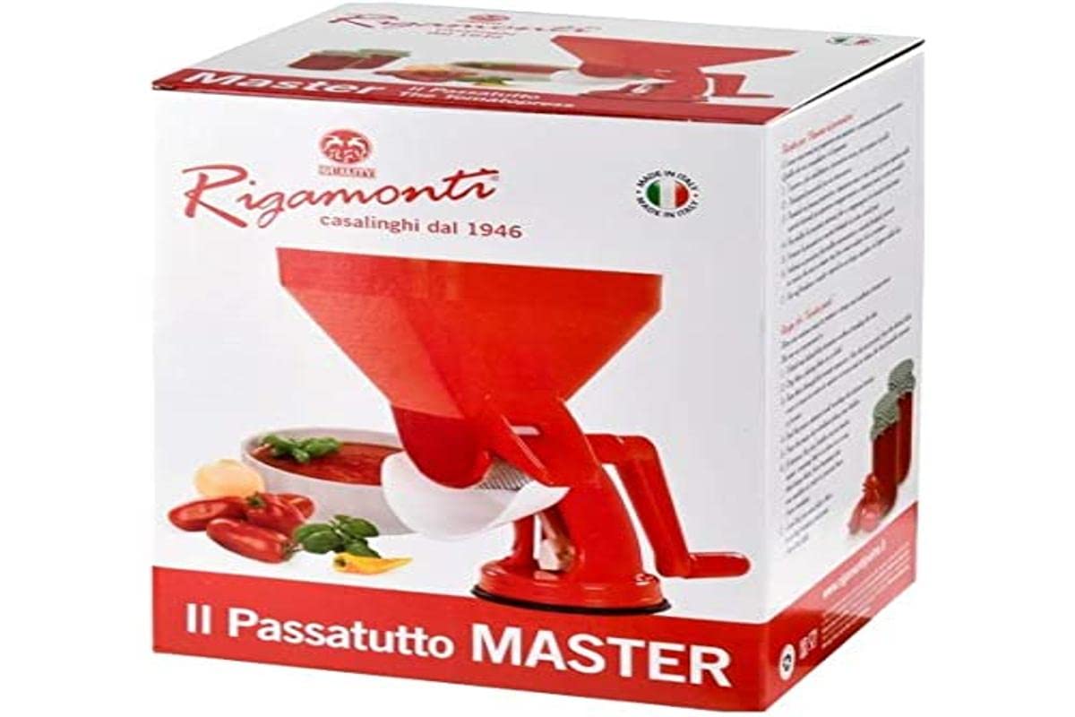 Rigamonti Art. 69 - Passapomodoro funzione manuale. in polipropilene. rullo in nylon e ventosa in gomma.