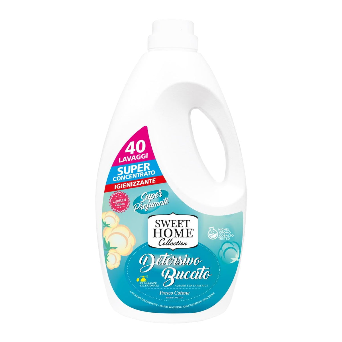 Sweet home detersivo per bucato fresco cotone 40 lavaggi
