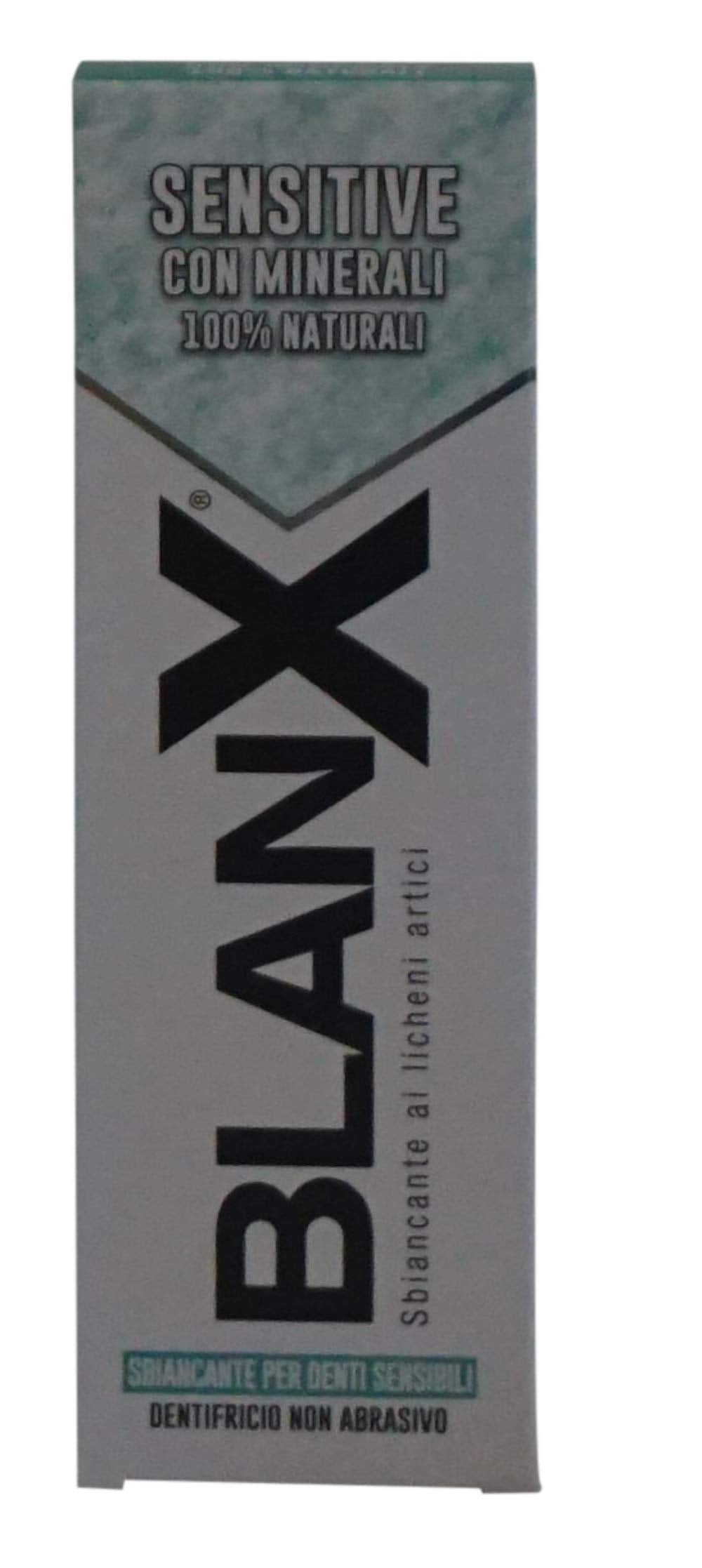 BlanX - Sensitive, Dentifricio a base di Licheni Artici, Sbiancante per Denti Sensibili, 75 ml, pack of 3