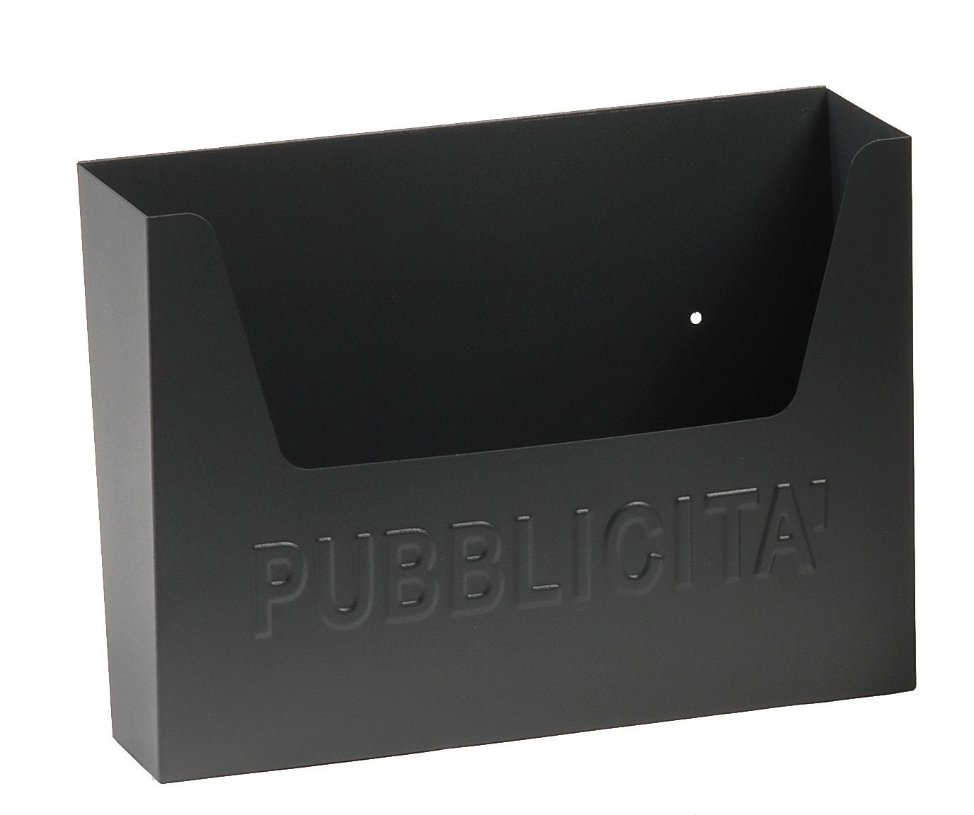 Cassetta Portapubblicita' Con Tetto. In Lamiera Zincata E Verniciata Nero Lucido.