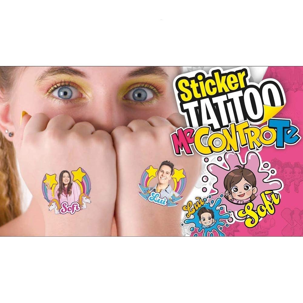 Me Contro Te 15 Tatuaggi 1 BUSTINA Sticker TEMPORANEI Bambini Tattoo Lui E SOFI