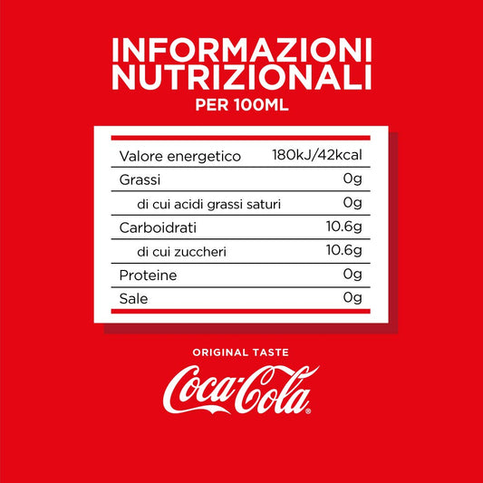 Coca-Cola Original Taste, Bottiglia PET 100% Riciclabile, 6 Bottiglie da 2L